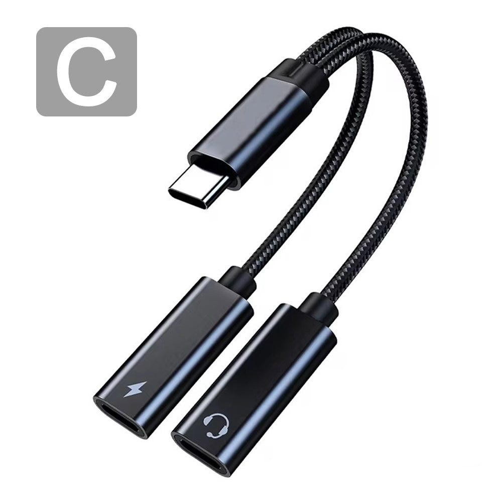 Frendorf | 2in1 PD 60W USB C Schnellladeadapter Typ C zu 3,5 mm Kopfhörer Aux Buchse Audio Konverter