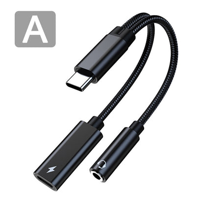 Frendorf | 2in1 PD 60W USB C Schnellladeadapter Typ C zu 3,5 mm Kopfhörer Aux Buchse Audio Konverter