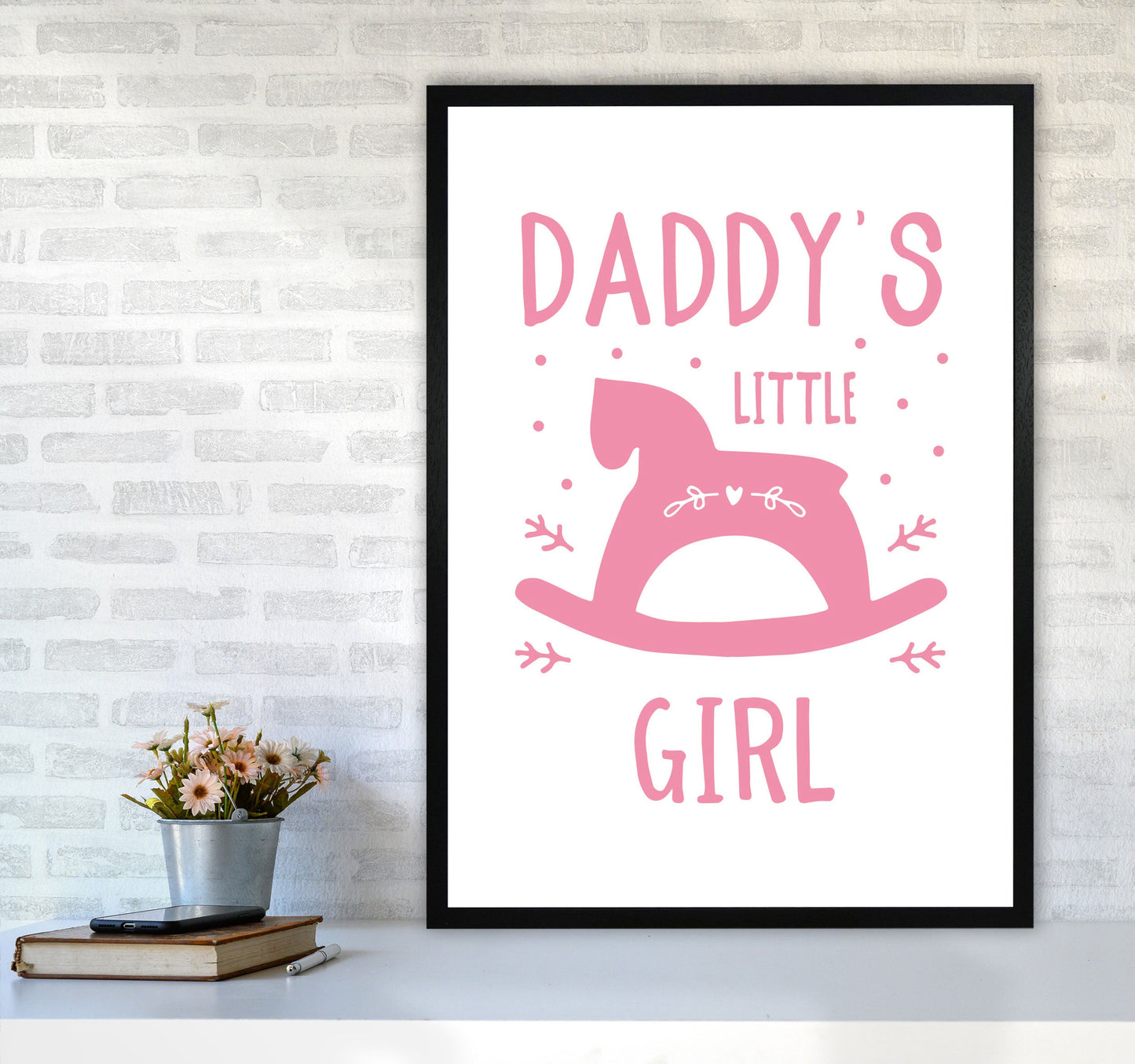 Daddy's Little Girl Rahmen Kunstprint für das Kinderzimmer