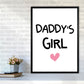 Daddy's Girl Pink Framed Nursey Wall Art Print