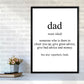 Dad Gerahmte Typografie Wandkunst Druck