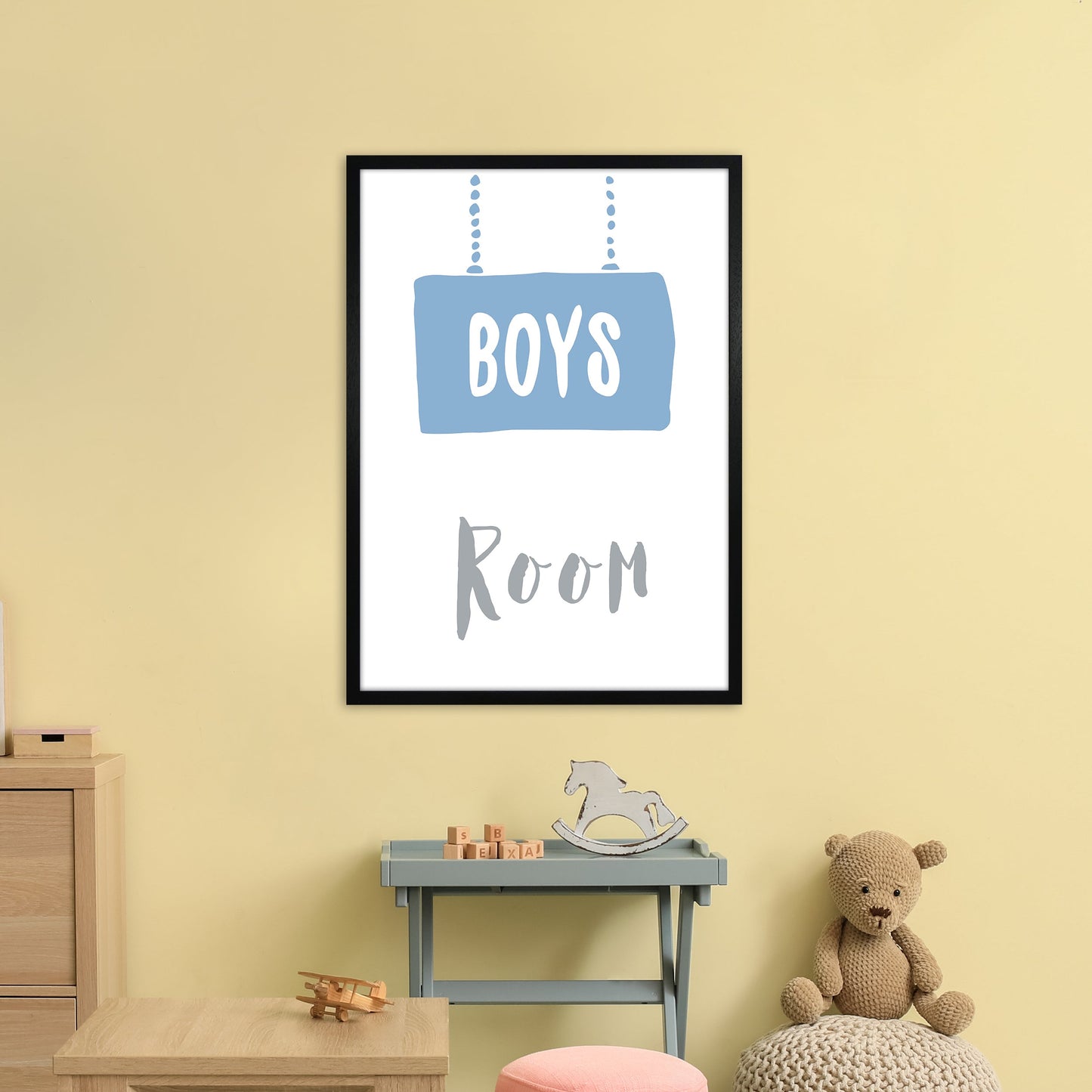 Jungenzimmer Blau Kunstdruck
