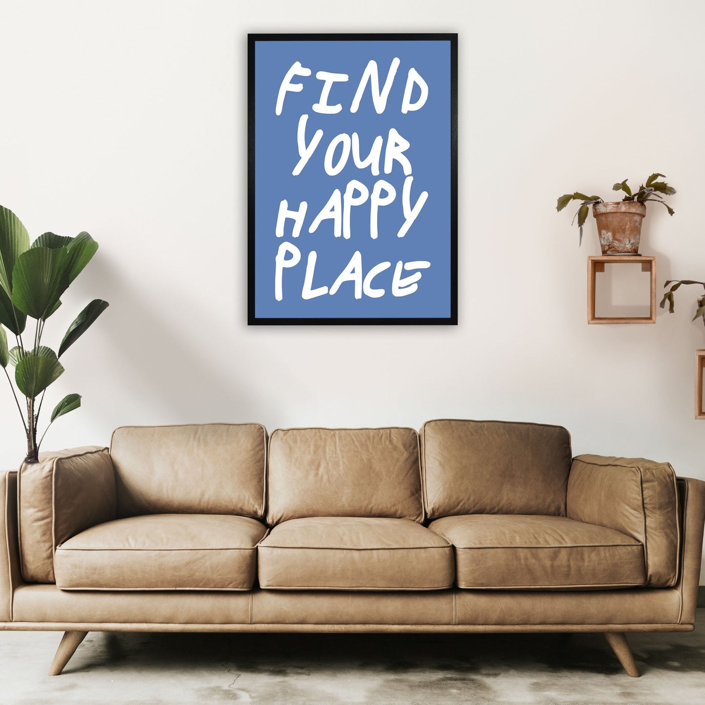 Frendorf | Finde Deinen Glücksort Blaue Kunstdruck
