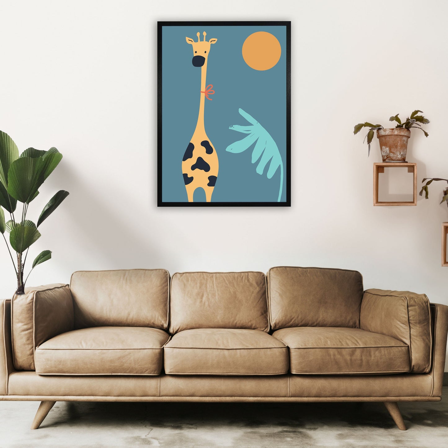 Frendorf | Giraffe Neutrale Kinder Kunstdruck