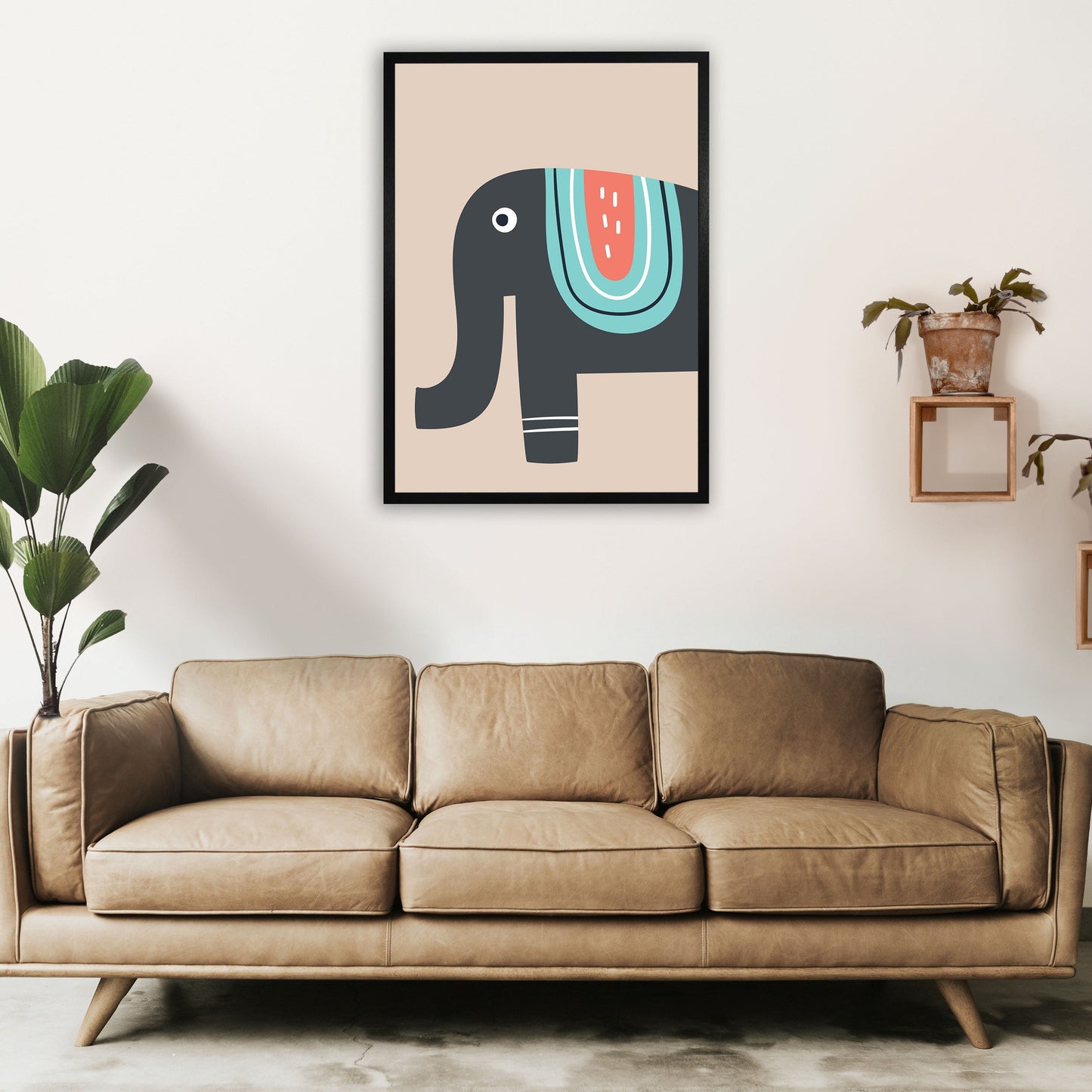 Frendorf | Elefant Neutral Kinder Kunstdruck