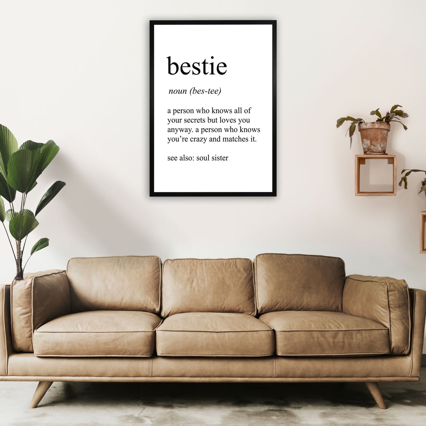 Bestie Definition Kunstdruck von Pixy Paper
