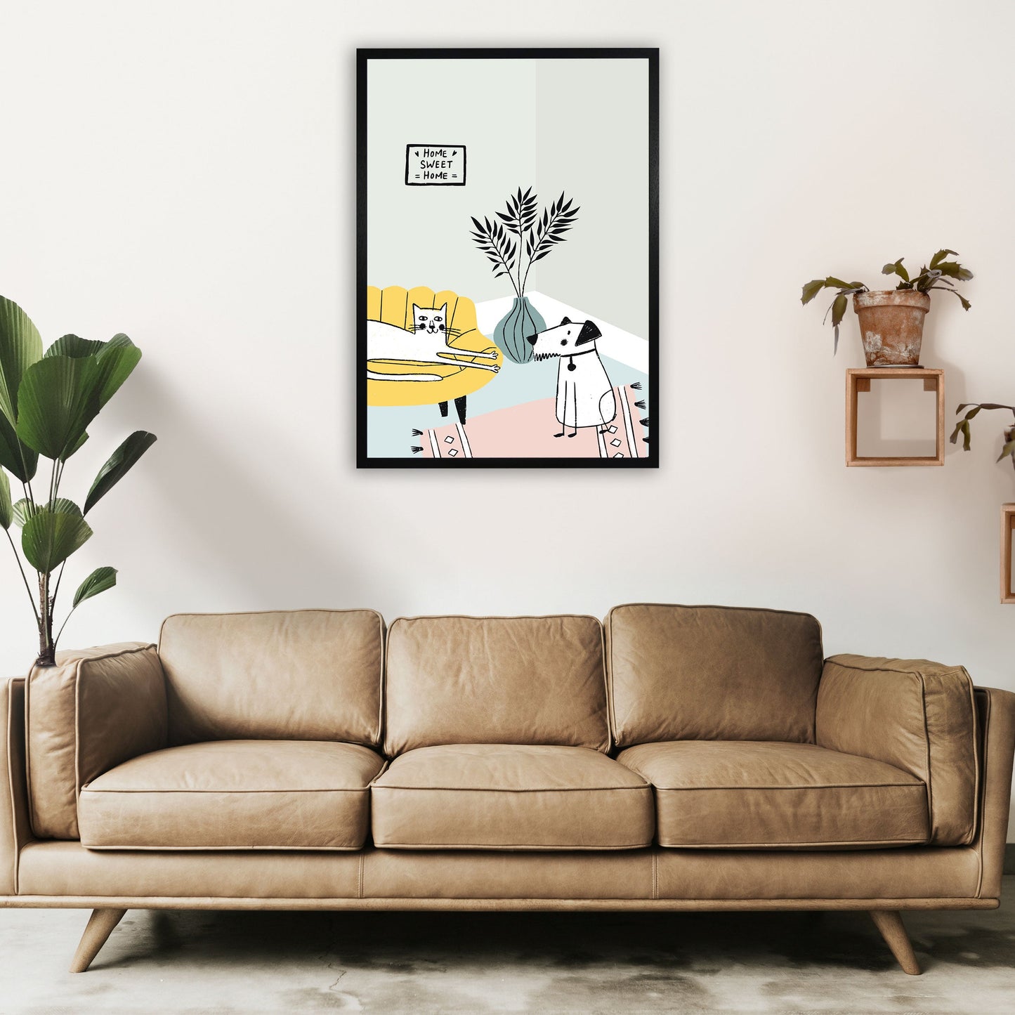 Frendorf | Hund und Katze Chat Kunstdruck