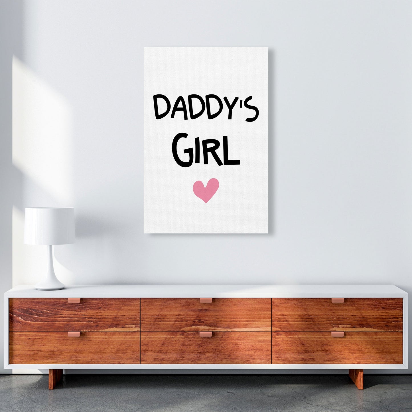 Daddy's Girl Pink Framed Nursey Wall Art Print