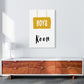 Jungenzimmer Senf Kunstdruck