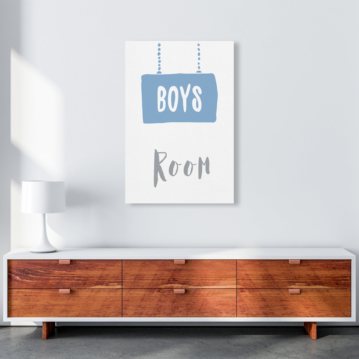 Jungenzimmer Blau Kunstdruck