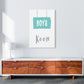 Jungenzimmer Mint Kunstdruck