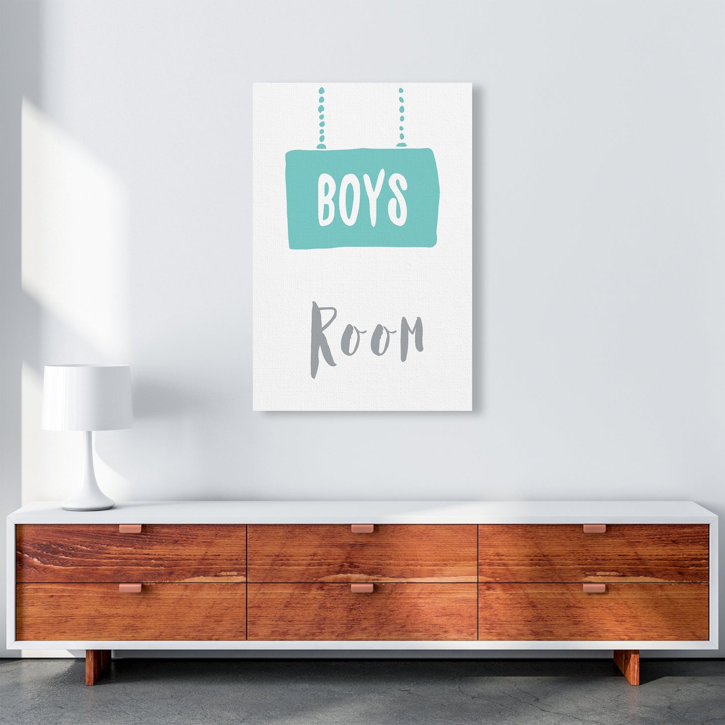 Jungenzimmer Mint Kunstdruck