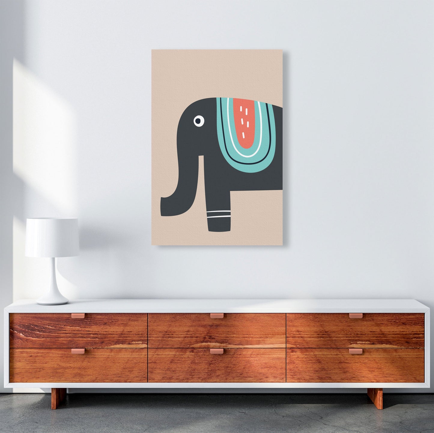 Frendorf | Elefant Neutral Kinder Kunstdruck