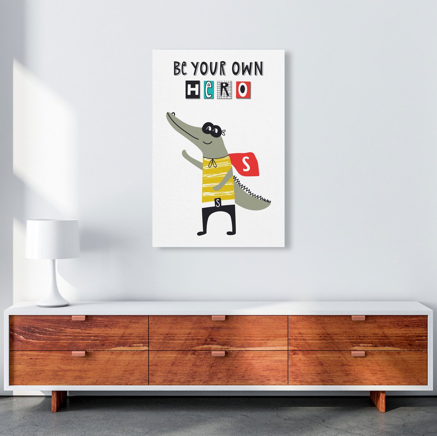 Sei dein eigener Held Gator Kunstdruck von Pixy Paper