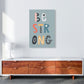 Be strong Neutral Kinder Kunstdruck von Pixy Paper