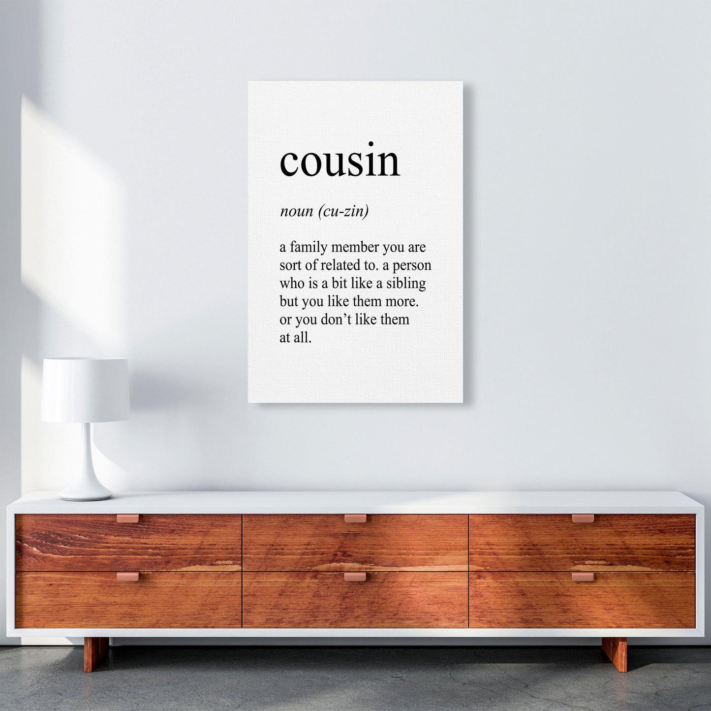 Cousin Definition Kunstdruck