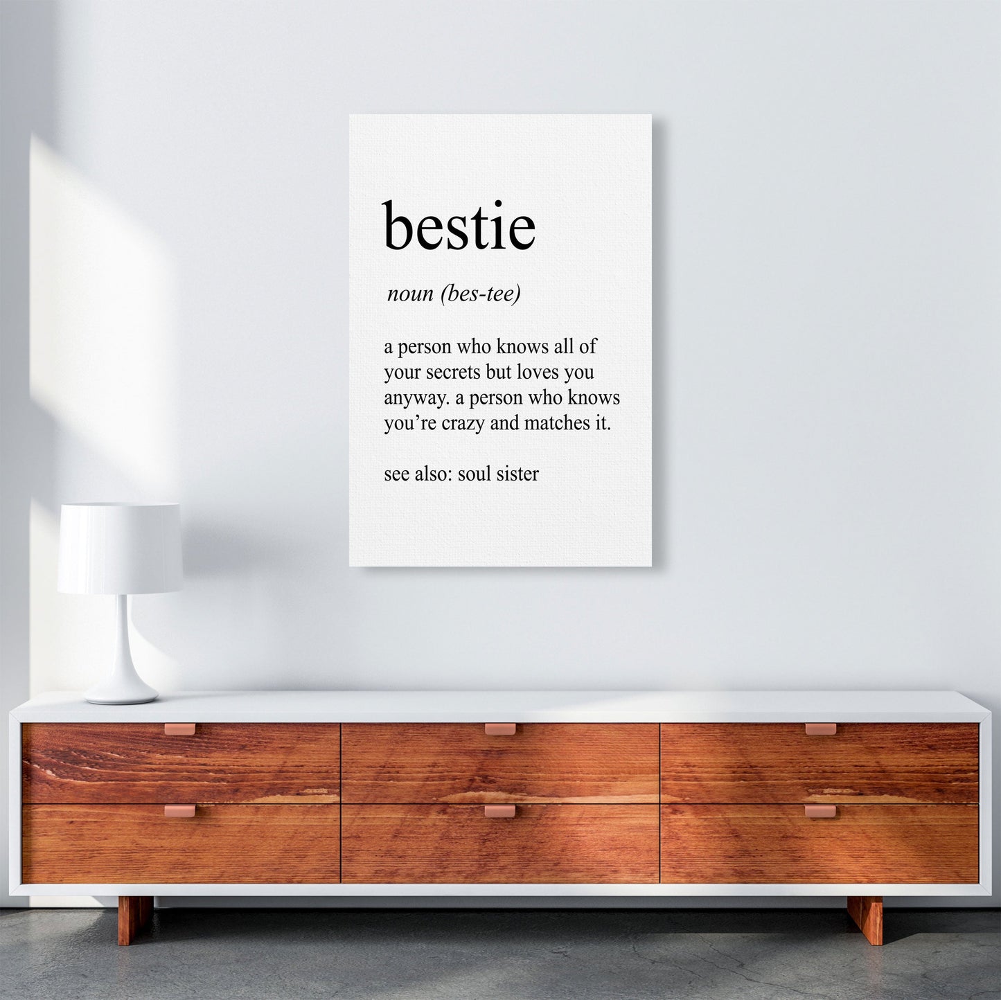 Bestie Definition Kunstdruck von Pixy Paper
