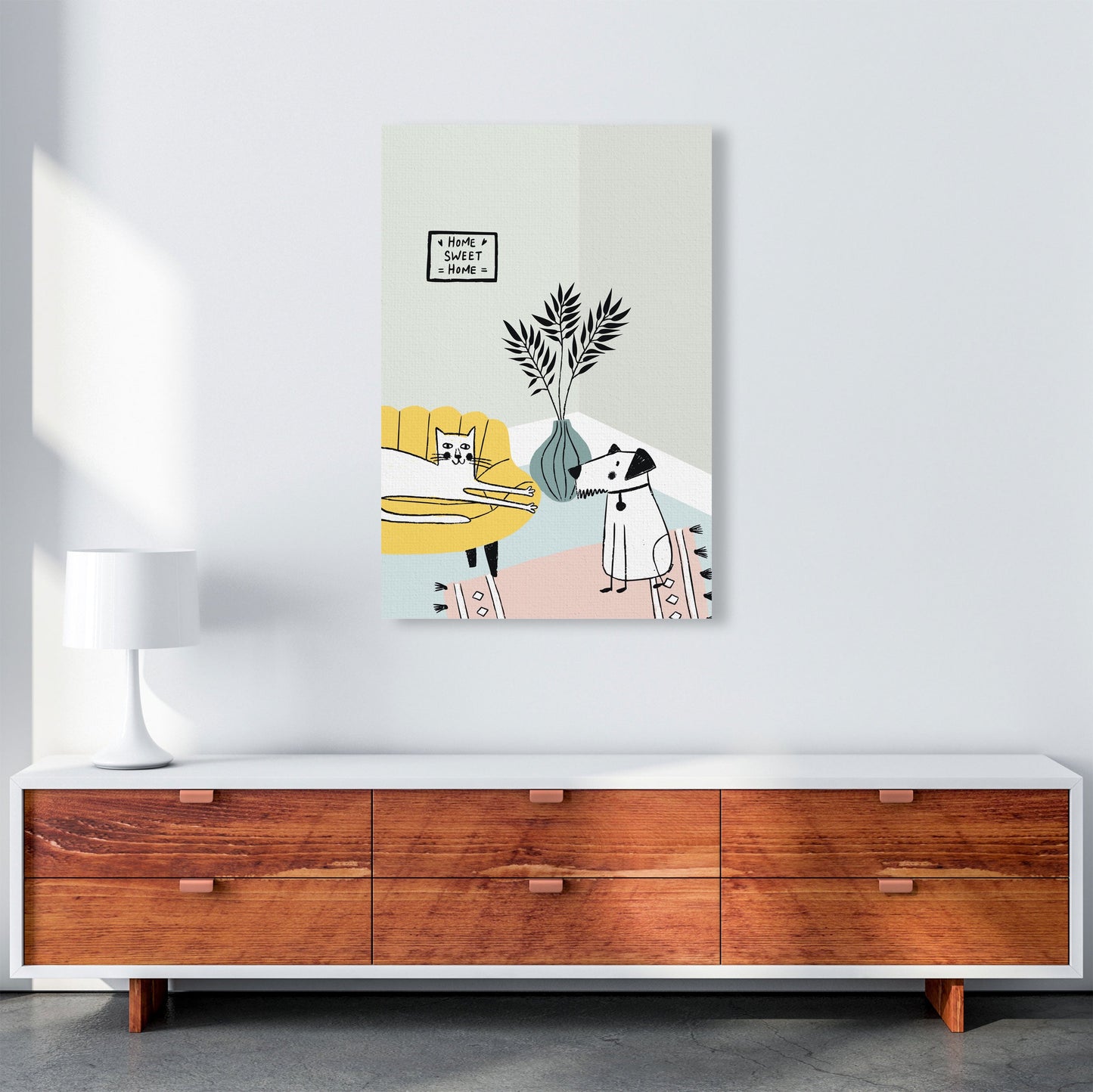 Frendorf | Hund und Katze Chat Kunstdruck