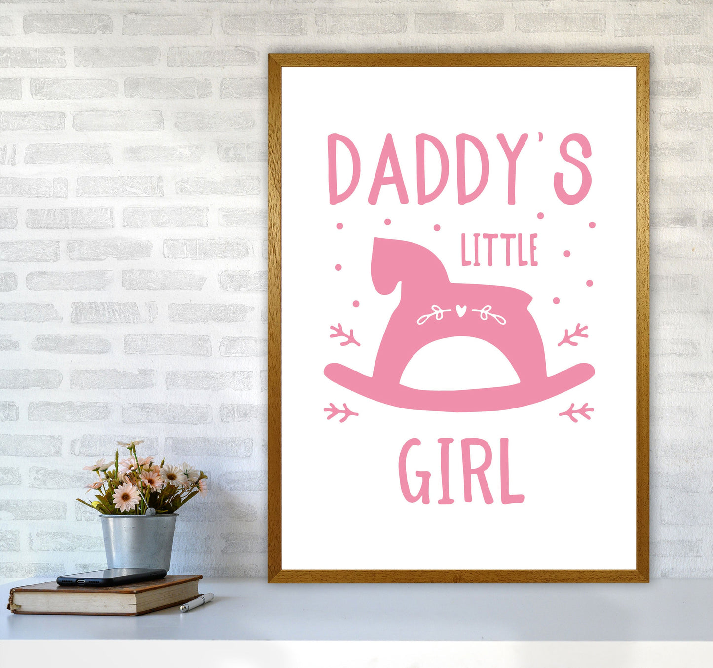 Daddy's Little Girl Rahmen Kunstprint für das Kinderzimmer