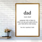Dad Gerahmte Typografie Wandkunst Druck