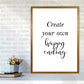 Erstellen Sie Ihre eigene Happy Ending gerahmte Typografie Wandkunst Druck