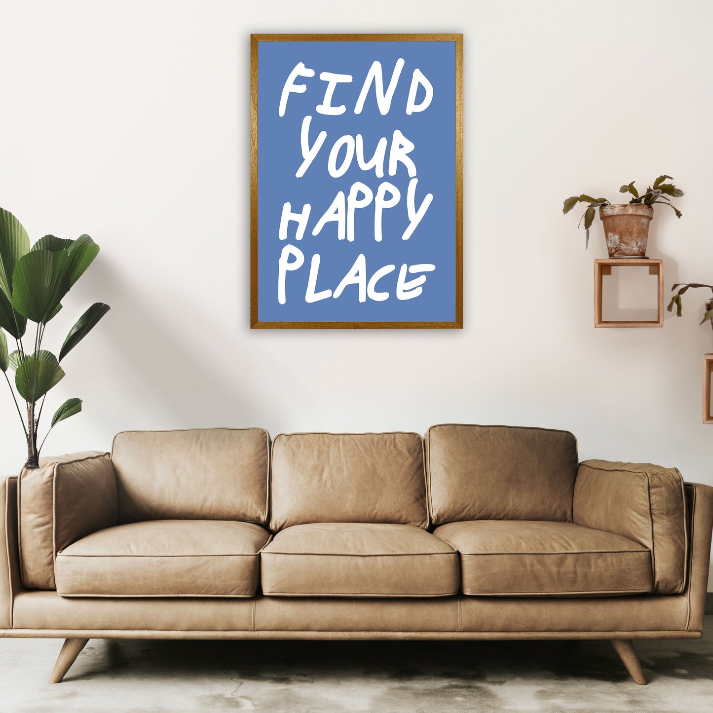 Frendorf | Finde Deinen Glücksort Blaue Kunstdruck