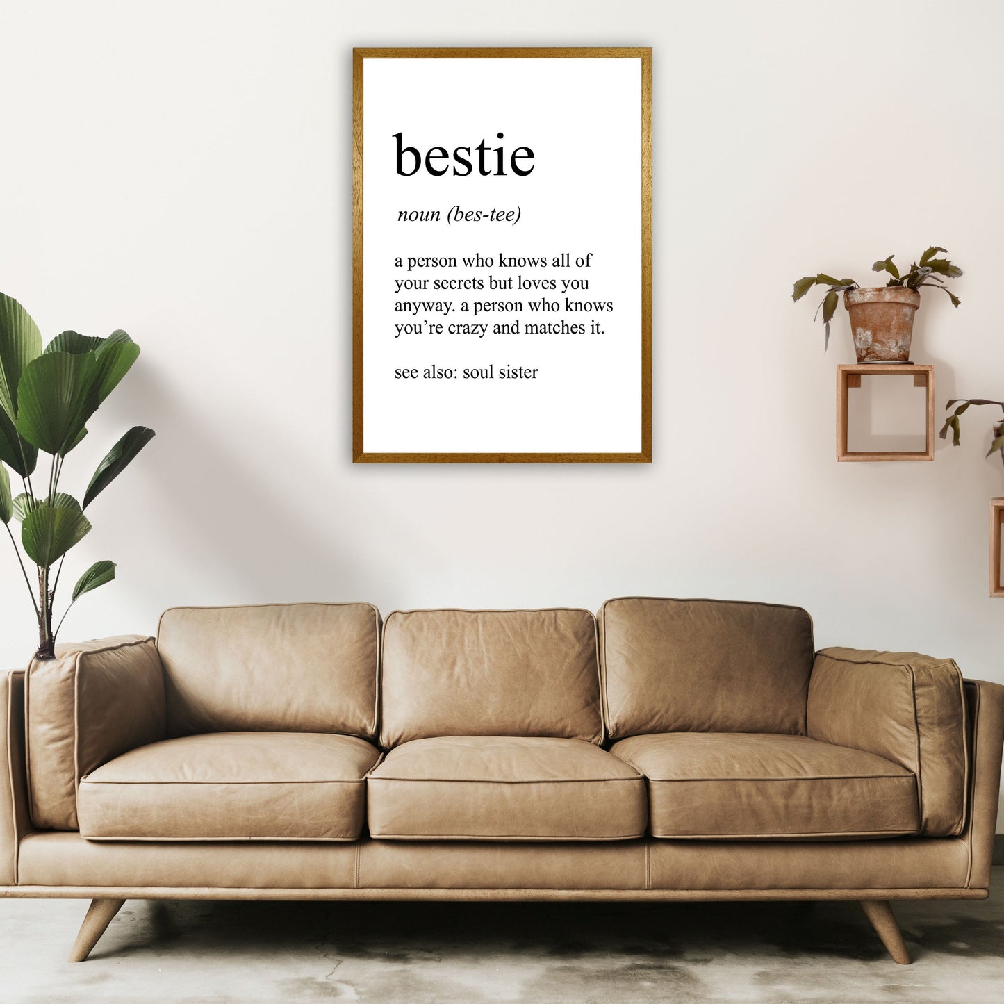 Bestie Definition Kunstdruck von Pixy Paper