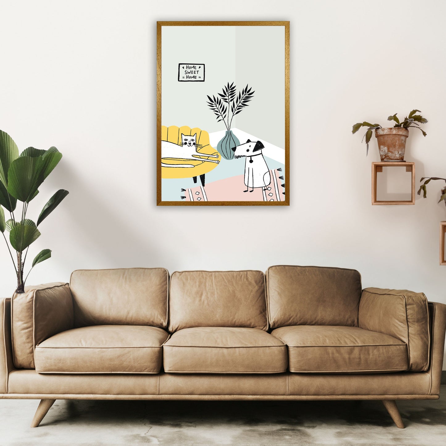Frendorf | Hund und Katze Chat Kunstdruck