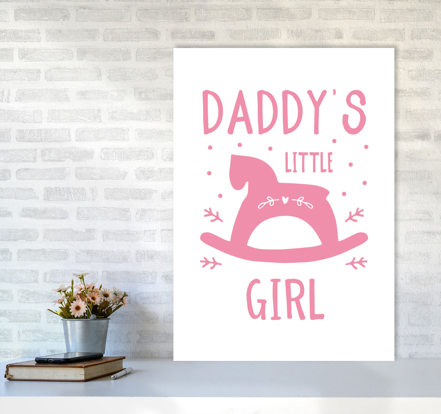 Daddy's Little Girl Rahmen Kunstprint für das Kinderzimmer
