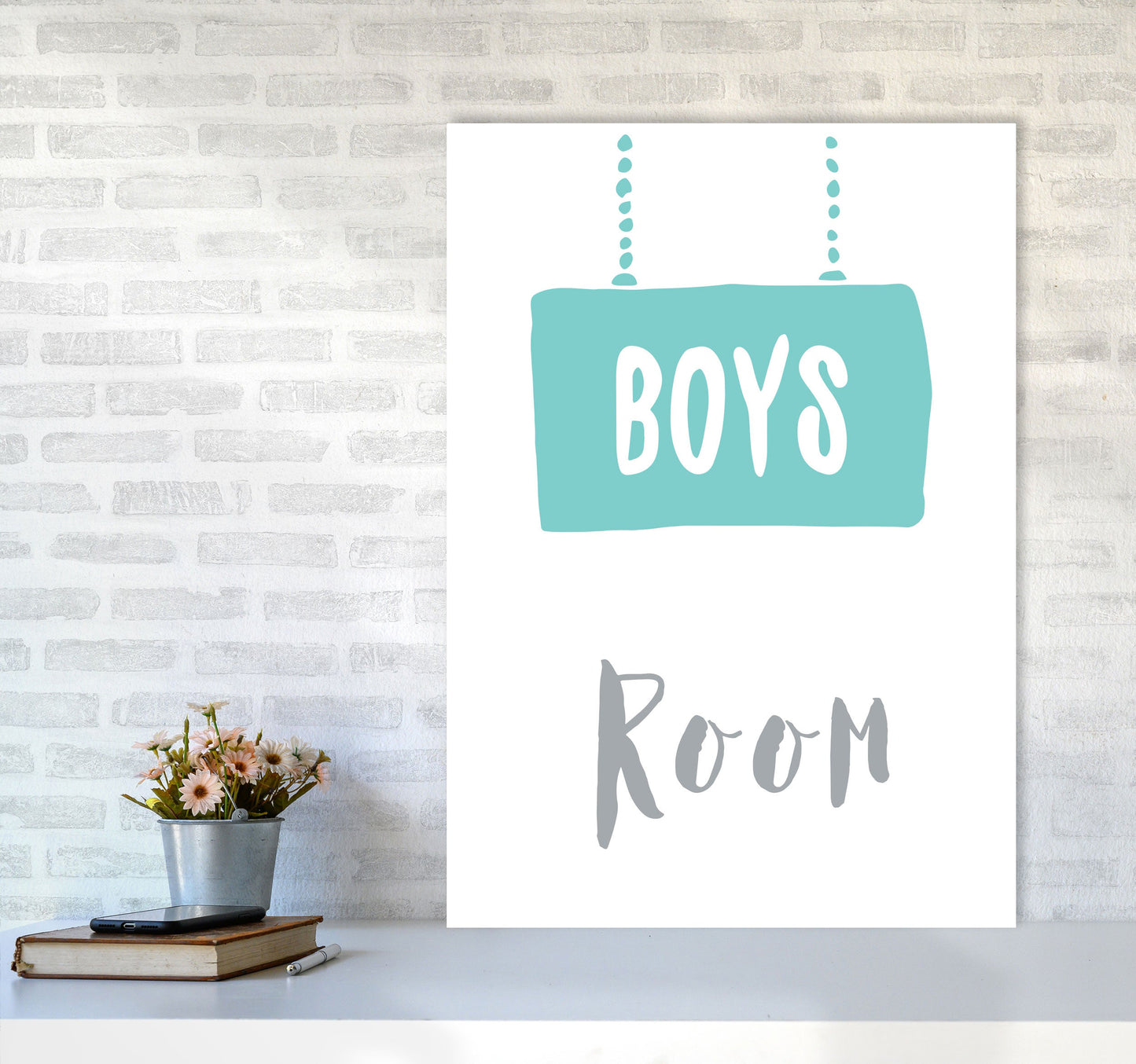 Jungenzimmer Mint Gerahmter Kinderzimmer Wandkunstdruck