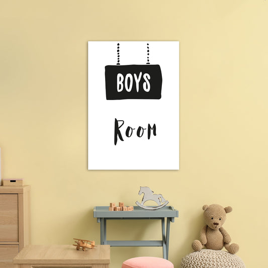 Jungenzimmer Schwarze Kunstdruck