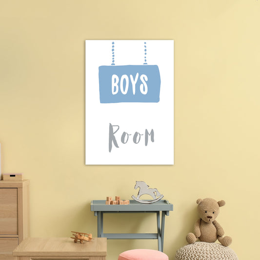 Jungenzimmer Blau Kunstdruck