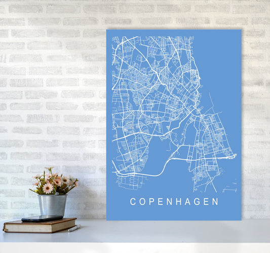 Kopenhagen Karte Blaupause Kunstdruck