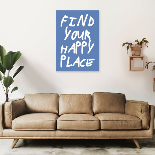 Frendorf | Finde Deinen Glücksort Blaue Kunstdruck
