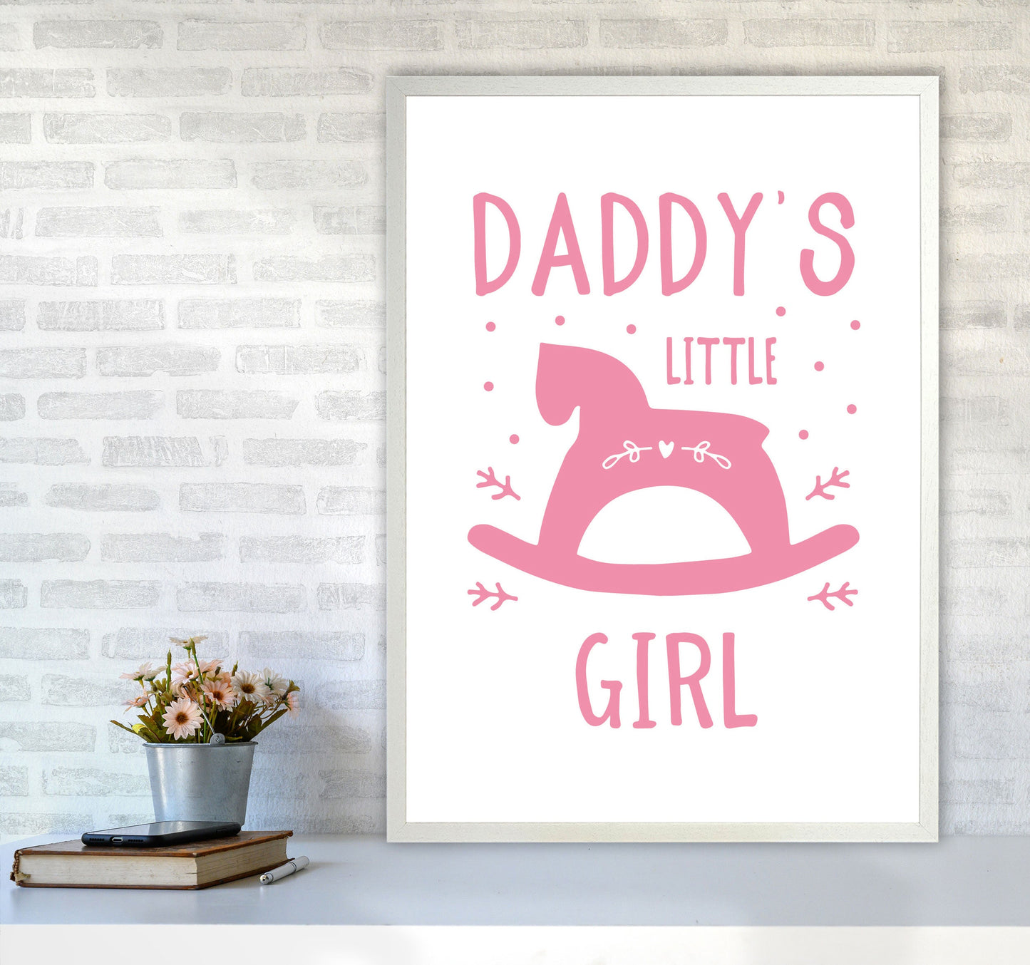 Daddy's Little Girl Rahmen Kunstprint für das Kinderzimmer