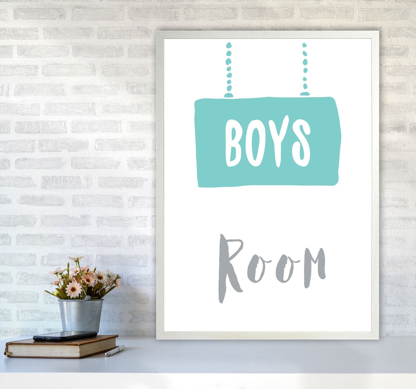 Jungenzimmer Mint Gerahmter Kinderzimmer Wandkunstdruck