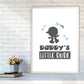 Daddy's Little Dude Gerahmter Kinderzimmer Wandkunstdruck