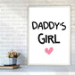 Daddy's Girl Pink Framed Nursey Wall Art Print