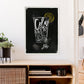 Cuba Libre Cocktail Schwarz Kunstdruck