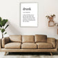 Frendorf | Drunk Definition Art Print