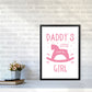 Daddy's Little Girl Rahmen Kunstprint für das Kinderzimmer