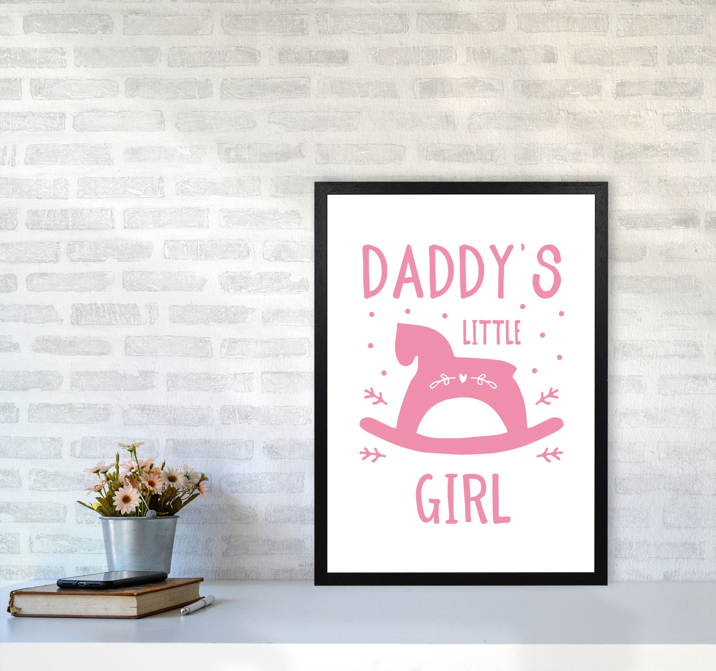 Daddy's Little Girl Rahmen Kunstprint für das Kinderzimmer