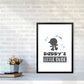 Daddy's Little Dude Gerahmter Kinderzimmer Wandkunstdruck