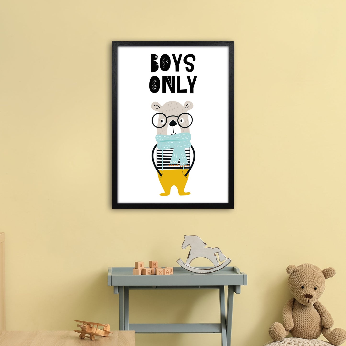Jungen Nur Tier Pop Art Druck