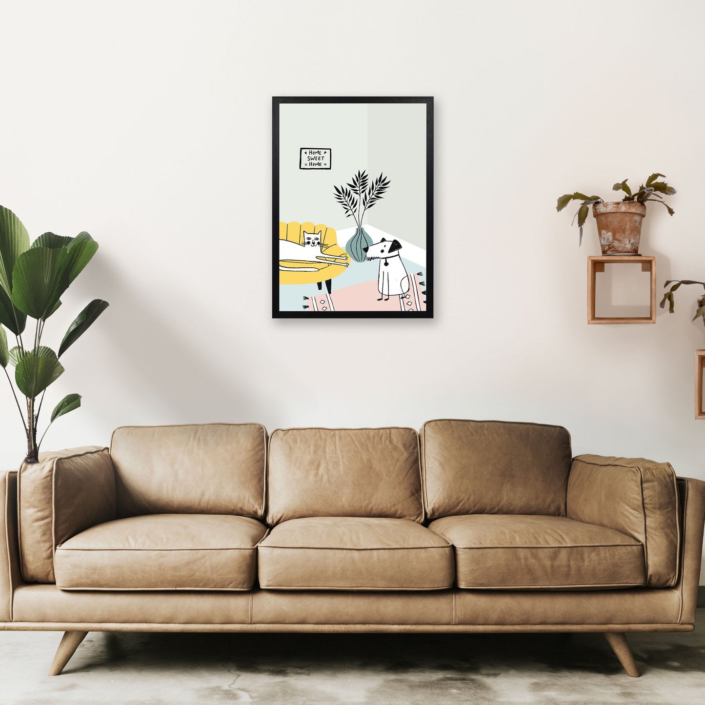 Frendorf | Hund und Katze Chat Kunstdruck