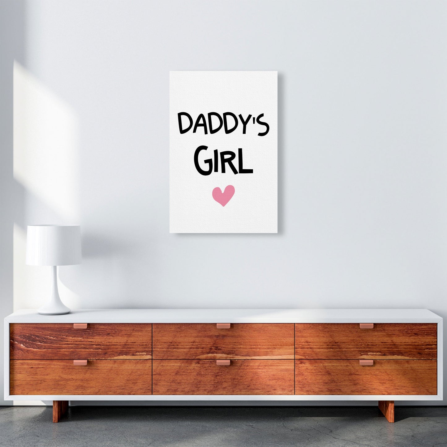 Daddy's Girl Pink Framed Nursey Wall Art Print