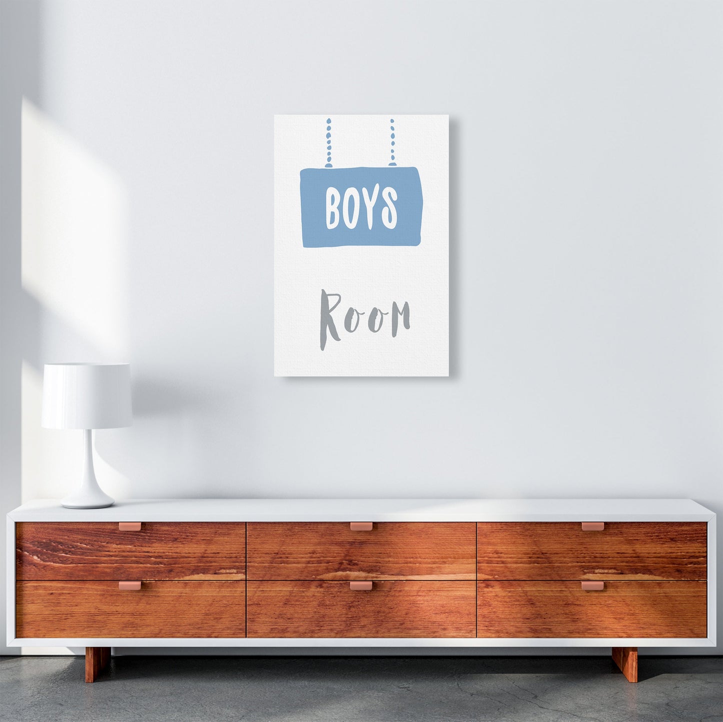Jungenzimmer Blau Kunstdruck