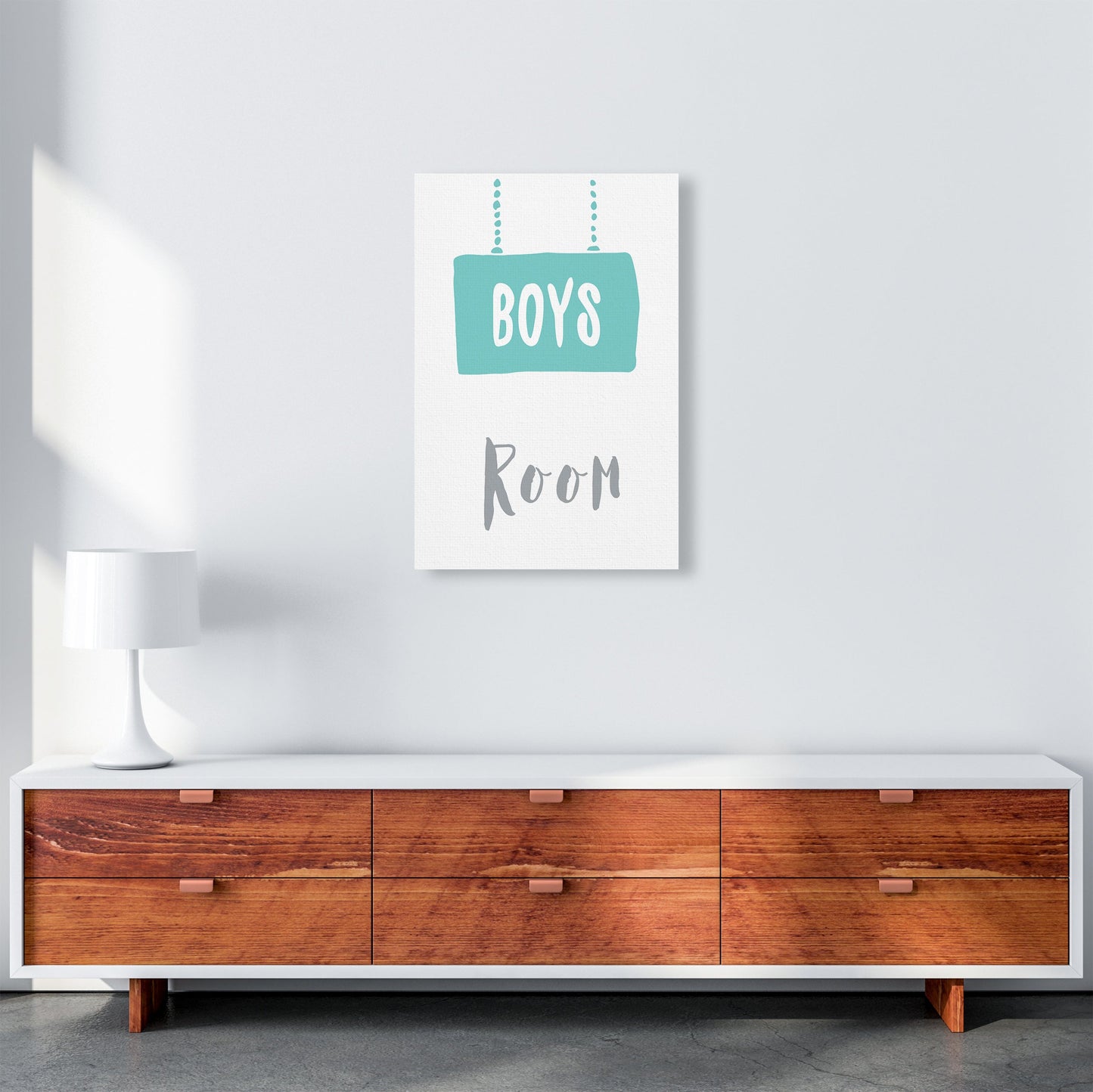 Jungenzimmer Mint Kunstdruck