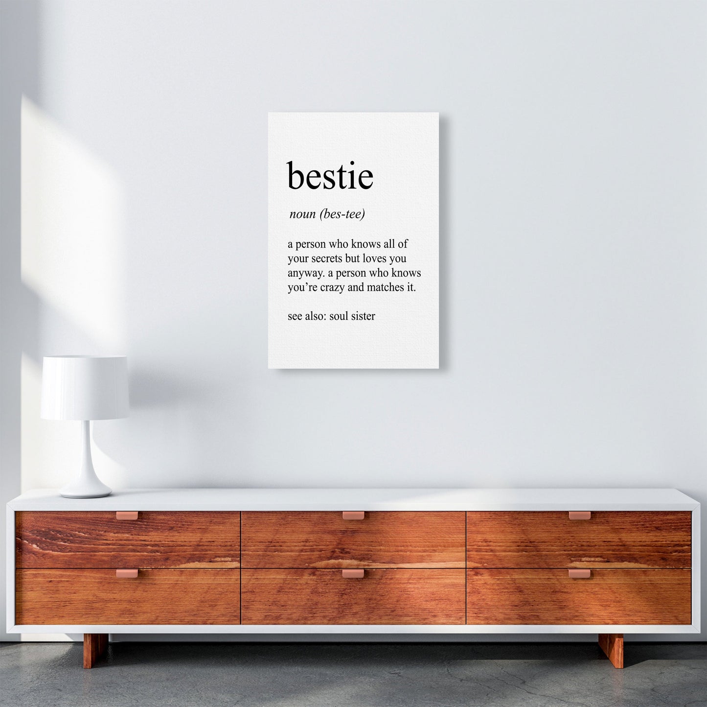 Bestie Definition Kunstdruck von Pixy Paper