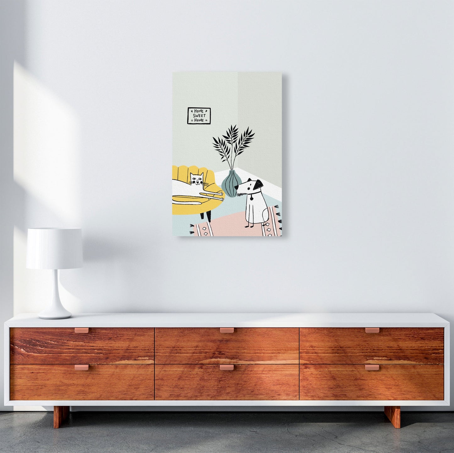 Frendorf | Hund und Katze Chat Kunstdruck
